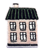 iron-on patch of a house